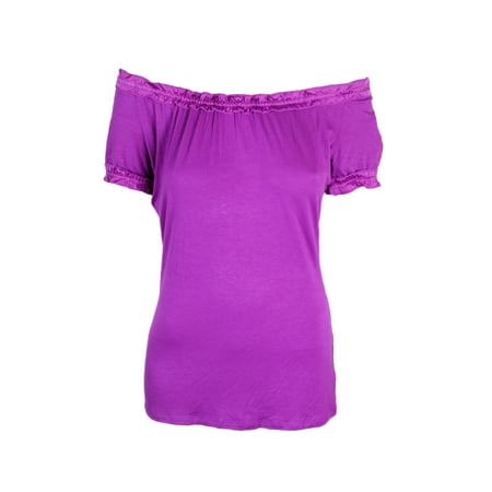 Satin Ruffle - INC Womens Small Scoop Neck Ruffle Satin Trim Top