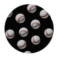 thumbnail image 2 of Nawypu  Round Table Cover, Waterproof Reusable Table Cloth Round Fitted Vinyl Tablecloth with Elastic Edged for Parties Outdoors, Baseball Black, 2 of 7