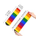 thumbnail image 3 of Women Men Athletic Socks Gay Pride Flag Rainbow Cushioned Quarter Ankle Socks, 3 of 7