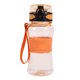 thumbnail image 1 of Botellas de agua de plástico selladas a prueba de fugas, ecológicas, portátiles, 350ML, taza deportiva para bicicleta, color naranja, 1 of 2