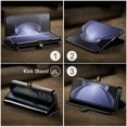 thumbnail image 5 of SaniMore for Samsung Galaxy Z Fold 3 (7.6" 2021) Case, PU Leather Auto-magnet Full Protection Flip Kickstand Card & Cash Slots, Retro Shockproof Anti-fall Wallet Business Shell, Black, 5 of 10