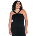 thumbnail image 6 of Plus Size V Neck Strap Ruched Bodycon Midi Dress, 6 of 7