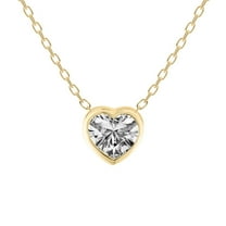 Diamond Pendant Necklace| 3 ct IGI Certified Heart Shape | Globe Slider Bezel Solitaire Lab Diamond Pendant Necklace In 18K Yellow Gold | FG-VS1-VS2 Quality Friendly Diamonds