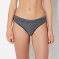 thumbnail image 1 of Culotte Bikini à Taille Haute Lisse et Confortable en Noir Smoking, 1 of 5