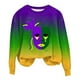 thumbnail image 1 of Gibobby Sudadera Mujer Moda Sudadera de manga larga con cuello redondo y estampado colorido informal de para mujer (Verde, XXL), 1 of 4