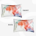 thumbnail image 4 of YFYANG Super Soft Rectangular Plush Cushion Cover (Without Pillow Insert), Modern Watercolor Art Comfort and Non-Pilling Hidden Zip Bedroom Sofa Pillowcases, 20"x30", 4 of 9
