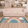 thumbnail image 2 of Yayeee Runner Rug for Bedroom 2'x6' Machine Washable Hallway Non Slip Mat, Blue Rainbow, 2 of 8