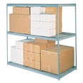 thumbnail image 2 of Global Industrial B2296798 84 x 60 x 48 in. 3 Shelves Wide Span Rack with Wire Deck, Gray, 2 of 3