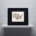 thumbnail image 3 of Trademark Fine Art "United States Watercolor Map" Canvas Art by Michael Tompsett, Black Matte, Black Frame, 3 of 4