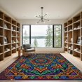 thumbnail image 2 of ODIKA 6'x9' Machine Washable Non-Slip Area Rug, Oriental Multicolor High Traffic Rug, Blue, 1010635, 2 of 7