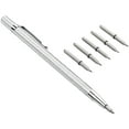 thumbnail image 2 of Diamond Scribing Pen with 5Pcs Carbide Tips Scriber Engraving Pen for Ceramics Glass Shell Metal Construction Marking Tool Set, 2 of 7