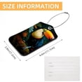 thumbnail image 5 of Toucan Square PU Leather Luggage Tags, 2 Pack, with Privacy Cover and Stainless Steel Ring - Suitable for Travel, Backpack, Handbag - Bag Tags, Handbag Tags, 5 of 7