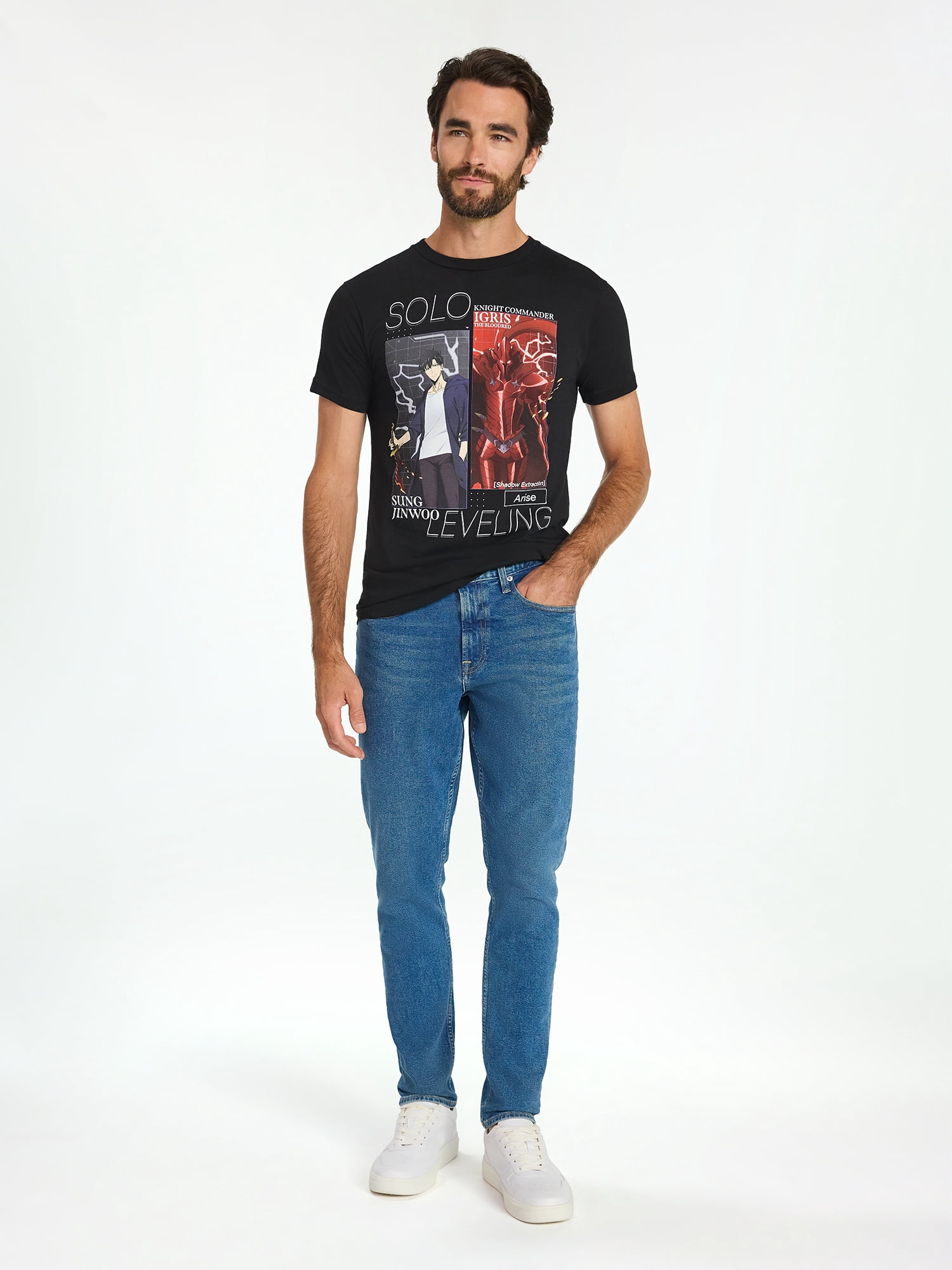 Solo Leveling Men's & Big Men's Graphic Tee Shirt, Sizes S-3XL