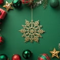 thumbnail image 3 of Northlight 24ct Glamour Glitter Snowflake Christmas Ornament Set 4" - Gold, 3 of 6