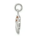 thumbnail image 2 of Sterling Silver Orange CZ Angel Charm QC4828, 2 of 4