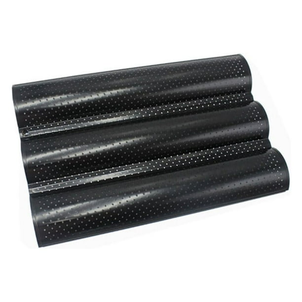Matsuzay Bandeja antiadherente para hornear pan con tres ranuras, molde Rectangular de perforación para barra larga, molde para horno Herramientas y accesorios para hornear