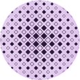 thumbnail image 1 of Ahgly Company Machine Washable Indoor Round Transitional Purple Flower Purple Area Rugs, 8' Round, 1 of 7
