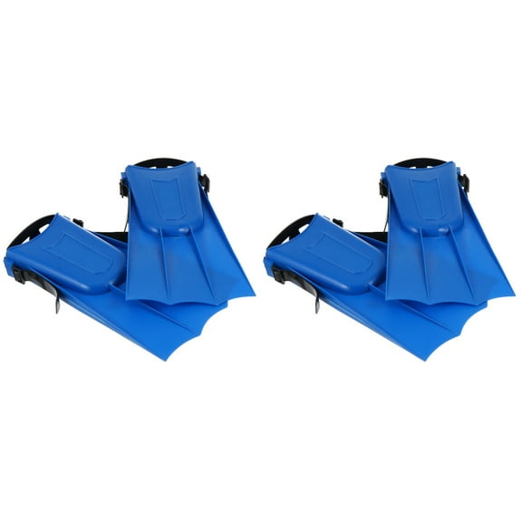 MLINS 2 Pairs Rubber Swimming Flippers Short Style Swimming Supplies for Swimmer