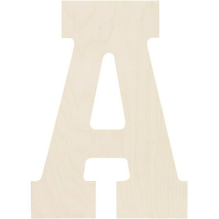 Elongated Number - Baltic Birch Collegiate Font Letters & Numbers, 13.5