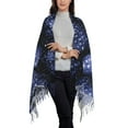 thumbnail image 2 of Fotbe Blue-Purple Raspberries Print Womens Fall Winter Scarf Tassel Soft Warm Blanket Scarves Womens Shawl Wraps, 2 of 8