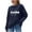 I Navy, variant on Horkkom Cozy Sweaters for Women Soft Comfy Pullover Sweaters Casual Loose Sweaters L