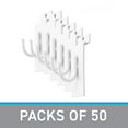 thumbnail image 5 of SSWBasics Slatwall Accessories - Pack of 50 White Slatwall Hooks for Display - Essential Slat Wall Accessories for Organized Retail and Home Storage, 5 of 5