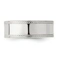 thumbnail image 4 of Sterling Silver 7mm Flat with Rope Edge Size 10 Band, 4 of 5