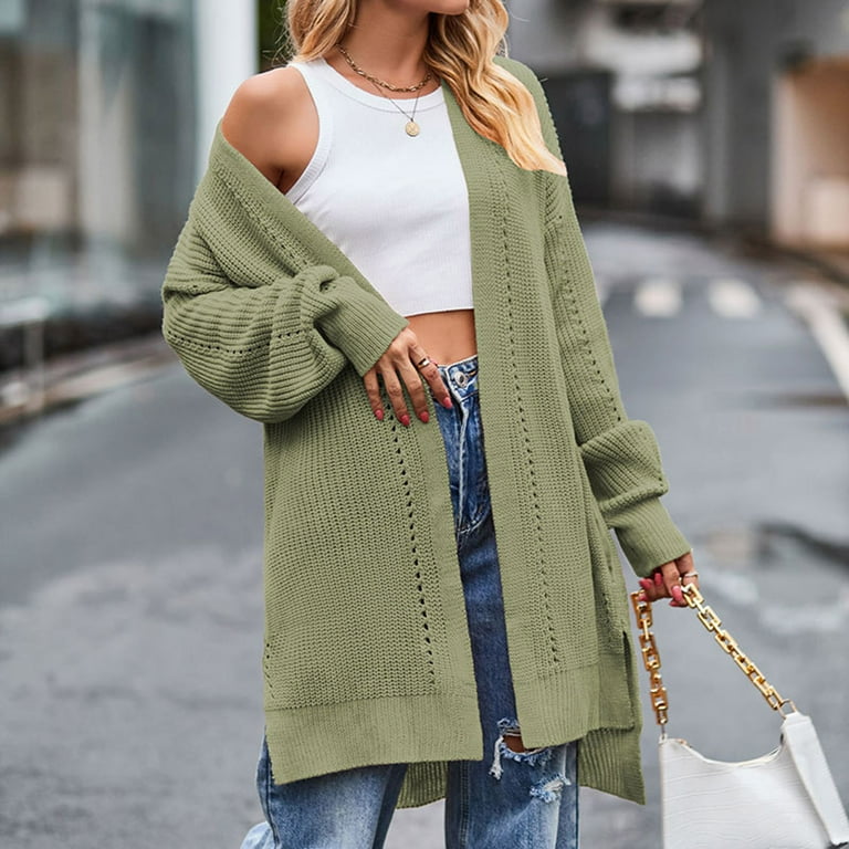 Wyongtao Cardigan Sweaters for Women Knit Open Front Long Wyongtao Cardigan Sweaters for Women Knit Open Front Long