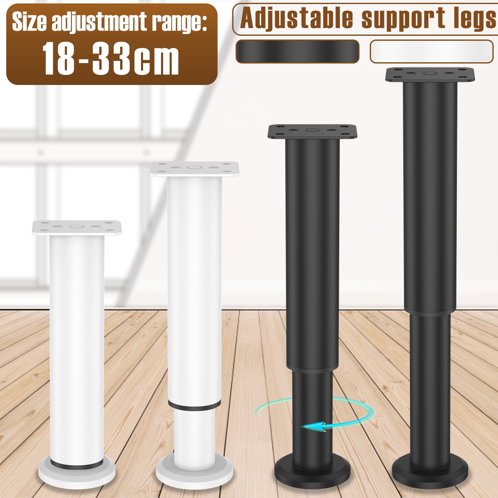 Protoiya 4Pcs Furniture Legs Adjustable Height Furniture Feet 600KG