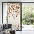 thumbnail image 3 of Brown Orange Eucalyptus Window Privacy Film, Farmhouse Weeping Leaves Linen Static Cling UV Sun Blocking Heat Control Window Tint Day and Night, Non-Adhesive One Way Privacy Cover 35.4''x78.7'', 3 of 7