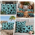 thumbnail image 5 of Halloween Outdoor Waterproof Pillow Covers, Blue Black Animal Crow Fall Holiday Decorative Rectangle Throw Pillowcase Sofa Cushion Sham for Patio/Couch/Chair, 20"x12" 2 Pack, 5 of 8