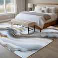 thumbnail image 4 of 5'x8' Area Rugs, Modern White Gold Indoor Outdoor Area Rug for Living Room Bedroom, Abstract Geometric Marble Printed Washable Bathroom Rugs Kitchen Floor Carpet Mats Home Decor Aesthetic, 4 of 8