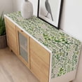 thumbnail image 4 of Green Leaves Table Runner - 48 Inch Long, Kitchen Dining Table Runner Dresser Scarves, Elegant Pastoral Summer Botanical Rustic Farmhouse Decor for Coffee Tables Wedding Party Banquet, 4 of 8
