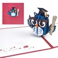 thumbnail image 1 of Tarjeta de felicitación con forma de búho 3D emergente con sombrero de graduación, tarjeta plegable con sobre para aprobar un examen, tarjeta de felicitación de graduación con estilo de búho, regalo, 1 of 7