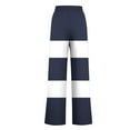 thumbnail image 4 of Cavosen Wide Leg Scrub Pants for Women Baggy Trousers Stripe Palazzo Elastic Waist Sweatpants Drawstring Fall Pants, 4 of 5