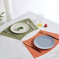 thumbnail image 1 of Zeus 7Pcs en Forme de Ventilateur Hôtel Restaurant Sets de Table en Vinyle Résistant à la Chaleur Tapis de Table, 1 of 7