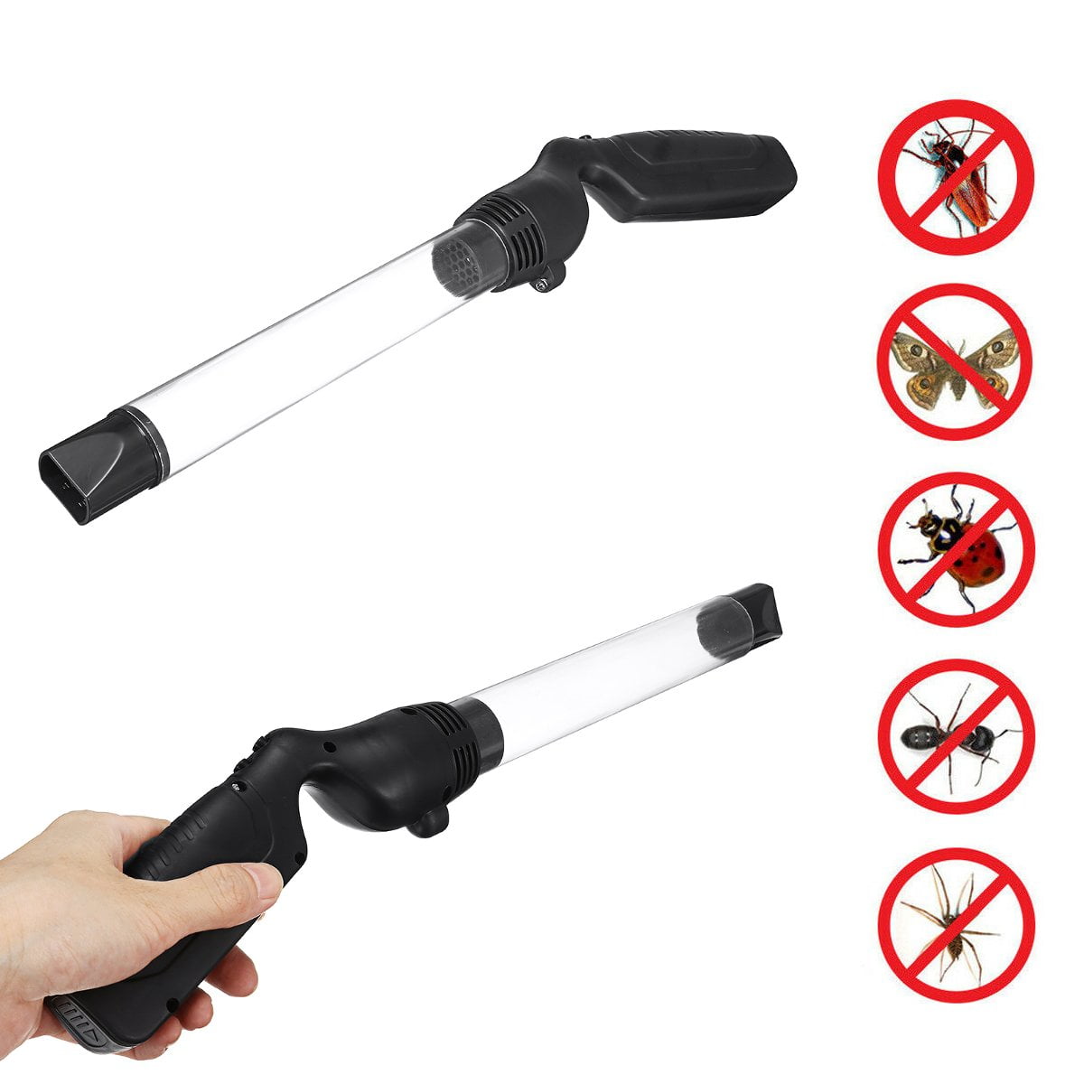 Spider Vacuum LED Insects Suction Trap Catcher Fly Bugs Buster Battery