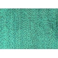 thumbnail image 1 of Ahgly Company Machine Washable Indoor Rectangle Abstract Turquoise Blue Modern Area Rugs, 7' x 10', 1 of 4