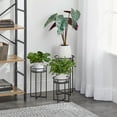 thumbnail image 6 of mDesign Metal Modern Indoor/Outdoor Plant Stand, Flowers, Greenery, Matte Black, 6 of 7