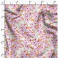 thumbnail image 2 of Soimoi Florals Print, Poly Taffeta Fabric, Decor Sewing Fabric by The Yard 56 Inch Wide, Decorative Fabric for Outdoor Upholstery, Umbrellas and Home Accents, Pink, 2 of 6