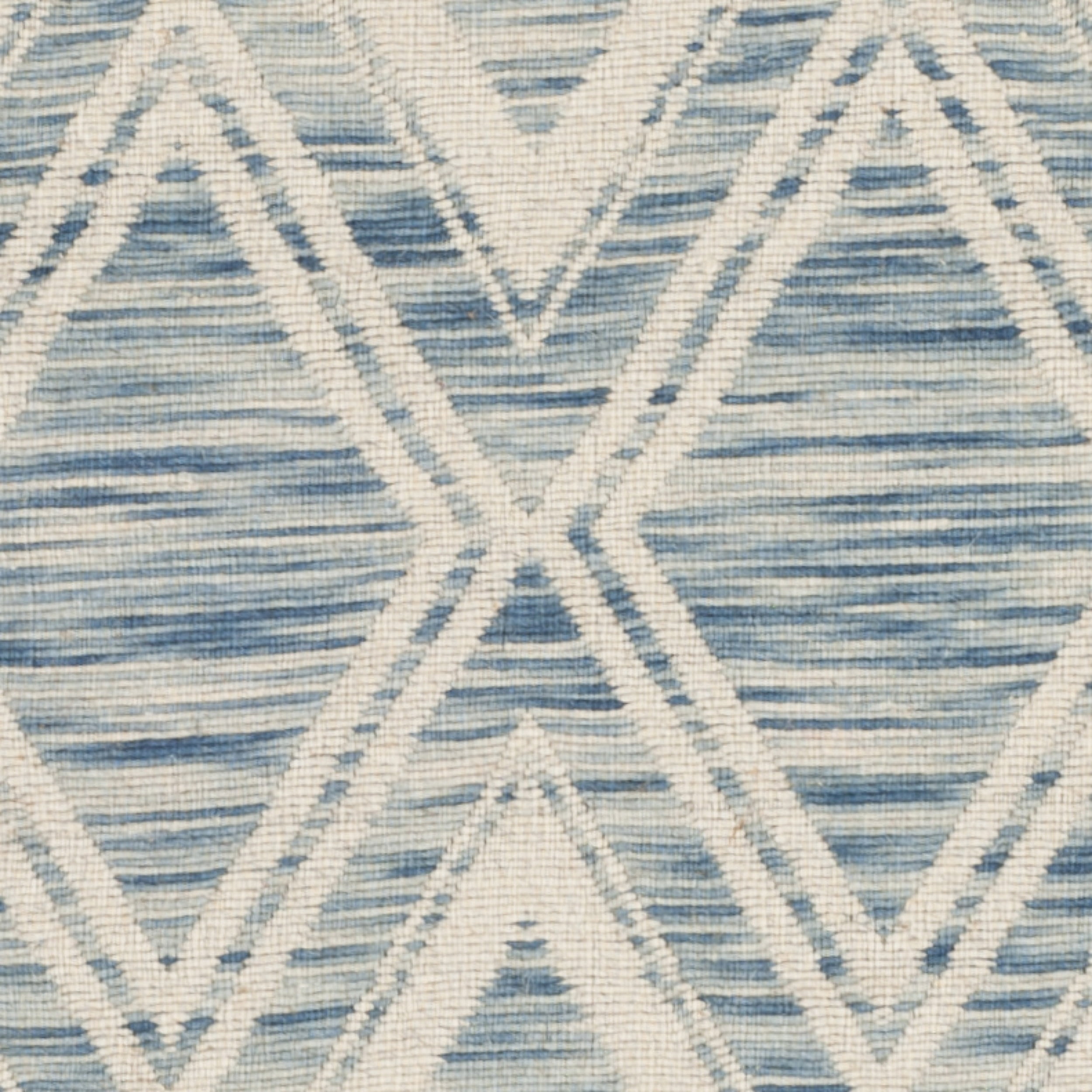 SAFAVIEH Marbella Alicia Geometric Diamonds Wool Runner Rug, Dark Blue/Ivory, 2'3" x 12'