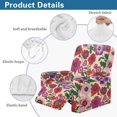 thumbnail image 5 of HELLHERO Bright Floral Pattern Recliner Chair Cover with Brushed, 4 Pcs Recliner Cover with Stain Resistant Washable Recliner Slipcovers for Pet Kids Single Seat, 5 of 8