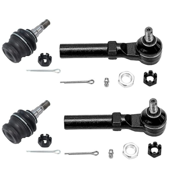 Detroit Axle - 4pc Front Tie Rods Ball Joints for Subaru Forester Impreza Legacy Crosstrek Saab 9-2x