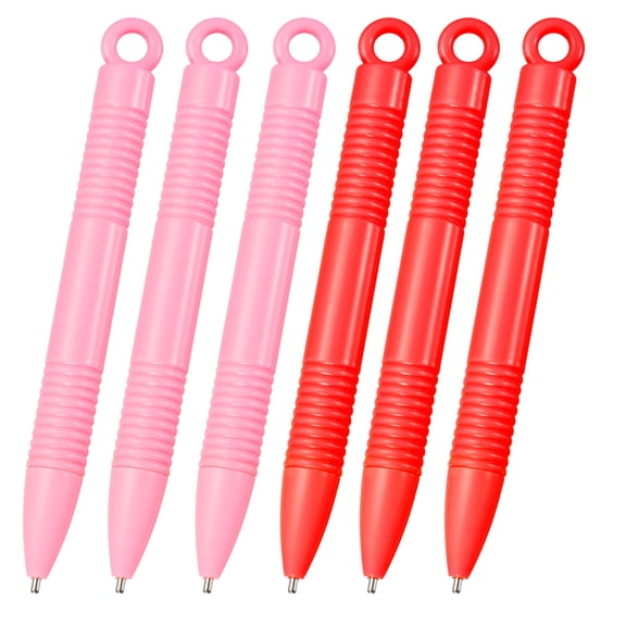 Uxcell Magnetic Drawing Board Pen Pink/Red 6 Pcs, Colorful Drawing Magnet Pen for Magnet Painting Board Writing Table Pad A to Z and Numbers 0 to 9