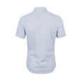 thumbnail image 3 of INSPIRE CHIC Men's Short Sleeves Polka Dots Button Down Shirt White 42, 3 of 7