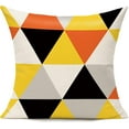 thumbnail image 3 of Outdoor Throw Pillow Covers 18x18 Set of 4 Boho Colorful Fun Mid Century Modern Home Décor Summer Fall Cushion Cases for Patio Furniture Couch Living Room,Geometric Yellow Orange, 3 of 4