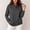 Dark Gray, variant on Josdec Women's Full Zip Sweatshirt Jacket Long Sleeve Stand Collar Dual Side Pockets Ribbed Cuff Solid Color Casual Coat Tops M-4XL