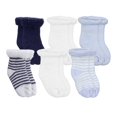 thumbnail image 1 of Kushies Terry Newborn Socks 6-Pack - Navy Blue (0-3 Months), 1 of 2