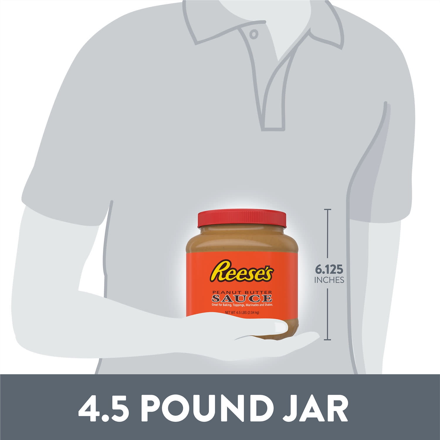 Reese's Peanut Butter Sauce, Bulk Jar 4.5 lb