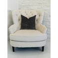 thumbnail image 2 of Plutus Onyx Caviar Velours Coussin en Noir - Double Face 22" x 22", 2 of 2